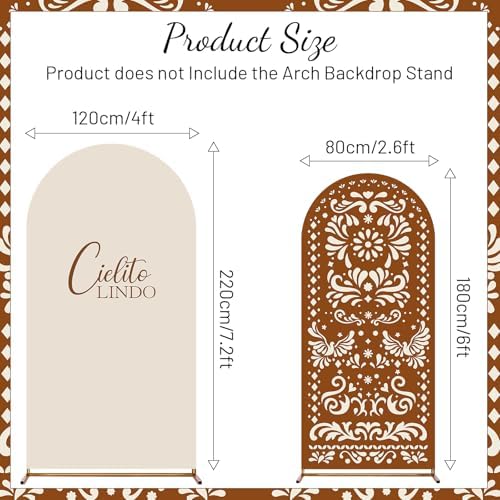Cielito Lindo Arch Backdrop Cover, HYMENEX 6ft and 7.2ft Mexican Arch Backdrop Cover for Cielito Lindo Party Decorations Mexican Talavera Wedding Bridal Baby Shower Party Supplies - Image 2