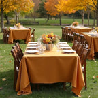 sancua Thanksgiving Tablecloths Rectangular 60x120 Inch, 8 Pack Bronze - Image 3