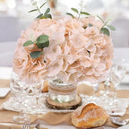 AVIVIHO 65pcs Fake Flowers Champagne Hydrangea Artificial Flowers Bulk (Not Squished, No Steaming Need) Silk Flowers with Stems for Wedding Decor,Home,Baby Shower,Table Centerpieces Decoration - Image 2