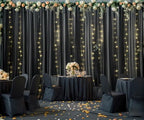 10ft x 10ft Black Tulle Photo Backdrop Curtain with Lights String for Parties Sheer Black Curtain Backdrop for Birthday Party Baby Shower Wedding Photo Booth Photography Background Decorations - Image 5