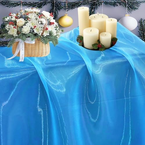 30 Yard Organza Fabric 44" Wide for Wedding Event Décor - Blue by MDS