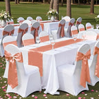 MDS® Pack of 125 Satin Chair Sashes for Wedding & Events – Peach - Image 6