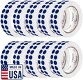 Perco Dark Blue Perforated Round Circle Dot Sticker 1/2-Inch Labels — 10 Rolls, 30,000 Stickers—Office, School for File Tabs, Inventory Coding & Organized Systems, Strong Adhesive—Made in USA by Perco