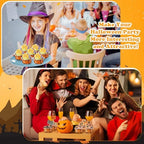 200 Set 5 oz Foil Baking Cup with Lid, Halloween, Orange - Image 6