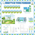 Hombae Hole in One Birthday Party Decorations, Golf First Birthday Decorations, 1st Birthday Decorations Boys, Golf Themed Backdrop Balloon Garland Banner Cake Topper Crown Poster Boxes Cutout - Image 2