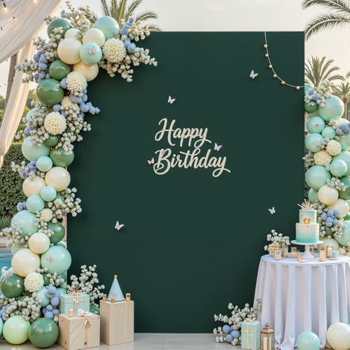 6.6FT x 5.2FT Hunter Green Square Backdrop Arch Cover Double-Sided Spandex Arch Covers Fitted Wedding Arch Stand Cover Stretchy Backdrop for Balloon Arches Birthday Ceremony Party Banquet Decorations - Image 2
