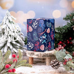 WRAPAHOLIC 30 Inch Christmas Wrapping Paper Roll - Jumbo Roll Red, Green, Gold Bird, Christmas Garland, Holly and Pinecones with Metallic Foil Shine Design - 4 Rolls - 30 Inch x 120 Inch Per Roll - Image 6