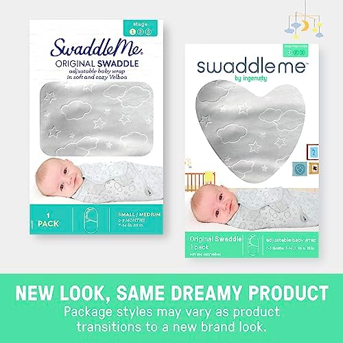 SwaddleMe by Ingenuity Original Swaddle - Size Small/Medium, 0-3 Months, 3-Pack (Lil Wild One) - Image 5