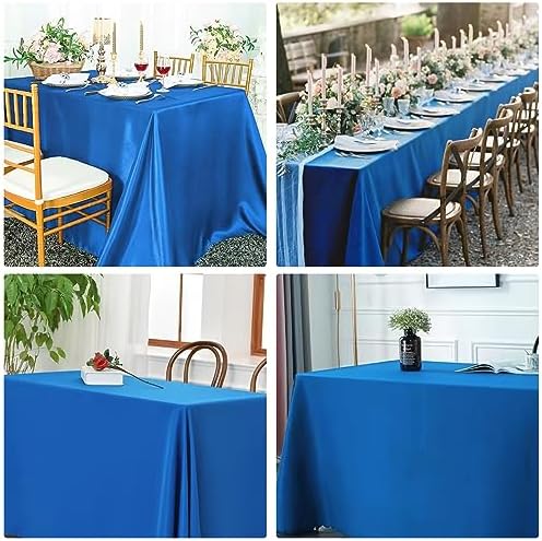 4 Pack Rectangle Tablecloth 60x126 Inch Blue Washable Polyester Table Cover for Wedding Dining Table Buffet Parties Banquet Decoration（Blue） - Image 6