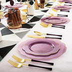 Ciaell 120 Piece Gold Plastic Plates for Halloween Parties - Image 6