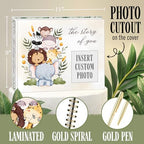 Baby Memory Book – “The Story of You” Keepsake Journal with Photo Slot, Zoo Animal Design, Gold Pen, Lay Flat Binding, Gift Box – 110 Full-Color Pages, 9x11.5 Inches - Image 3