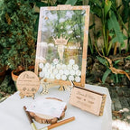 Wedding Guest Book Alternative Drop Box - Personalized Wooden Frame Crown - Image 2