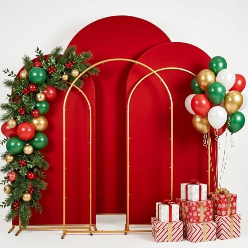 3PCS Metal Arch Backdrop Stand,6+6.6+7.2FT with Covers,Balloon Arch Stand by mekpiwu