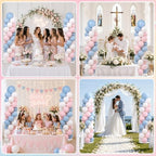 2 Sets Adjustable Balloon Column Stand Kit with Bases（Pink Blue） - Image 6