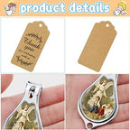 Karenhi 50 Set Baptism Party Favors for Guests Angel Keychain with Nail Clipper and Bottle Opener Baptism Favors Souvenirs Gifts with Thank You Tag Organza Bags for Baby Shower Birthday Party - Image 6