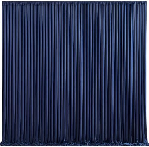 10ft x 7ft Navy Blue Backdrop Curtain for Parties Wedding Wrinkle Free Backdrop Drapes Panels for Baby Shower Gender Reveal Birthday Photo Photography Polyester Fabric Background Decoration by Suppromo