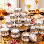 WILLBOND 12 Pcs Fall Pumpkin Cutie Pie Baby Shower Candle Favors Scented - Image 3