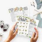 25 Woodland Animal Matching, 25 Nursery Rhyme Game, 25 Who Knows Mommy Best, 25 Baby Prediction And Advice Cards - 4 Double Sided Cards, Baby Shower Party Supplies - Image 2