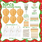 50 Pcs Strawberry Party Decorations Gifts Set Berry Baby Shower Favors for Guests Wooden Cheese Boards with Forks Towels Sweet One Berry First Birthday Prizes for Game Winner Baby Girls Party Supplies - Image 4