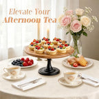 NUPTIO Wooden Cake Stand, 9.8 Inch Round Dessert Display Holder - Image 5