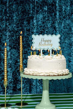 Cake Stand for Desserts & Entertaining - Light/Dark Green Stripe, 10.5" - Image 6