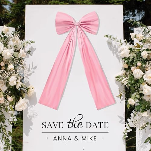 6 Pack Oversized Pink Bows for Wall Decor – 17x39 Inch Coquette Ribbon Bows for Birthday Backdrop, Girls Room, Party & Aesthetic Home Decorations - Image 5
