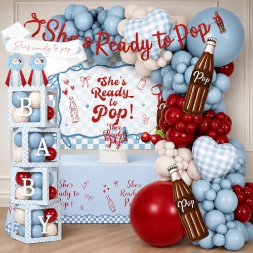 She’s Ready to Pop Baby Shower Decorations, Soda Pop Baby Shower Party Decor by Unknown