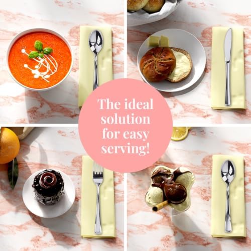 Prestee 300 Piece Heavy Duty Plastic Silverware Set - 100 of Each Silver Plasticware Forks, Spoons, Knives - Flatware Cutlery for Weddings - Durable Disposable Plastic Utensils for Catering, Buffets - Image 6