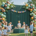 20x12ft Hunter Green Backdrop Curtain Panels for Parties - Wrinkle Free Polyester Photo Curtain Backdrop Wedding Back Drop Fabric Drapes for Party Decorations Background for Photography - Image 6