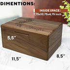 Flower Keepsake Boxes for Women, Engraved Flying Butterflies Box Name - Image 5