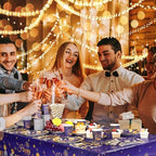 Funnymoom 452 Pcs Retirement Party Decorations Supplies Women Set Include Purple and Gold Retirement Paper Plates Napkins Cups Tablecloth Cutlery Straws for Men Women Say Goodbye Party - Image 5