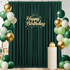 Green Backdrop Curtains 30ftx8ft Halloween Polyester Photo Drapes - Image 2