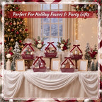 Mimorou 6 Pack Velvet Baskets for Gifts Empty to Fill, Burgundy Red Baskets - Image 4