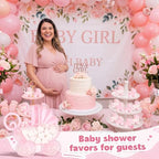 Yinder 50 Pcs Pink Baby Shower Centerpiece Baby Carriage Decor - Image 6