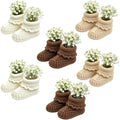 6 Sets Baby Shower Centerpieces,Crochet Knitted Baby Booties Table Decorations With Artificial Flowers Bulk DIY Boho Rustic Decor for Gender Reveal Party by Unknown