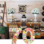 15in Cardboard Number Shape Box Fillable Tray, Food Charcuterie Board, Cupcake Sweet Party Decor (Number 70) - Image 5