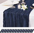 20 Pack Navy Blue Table Runners 17 x 108inch Cheesecloth Table Runner Rustic Boho Gauze Sheer Fabric Cheese Cloth Table Runner for Wedding Party Bridal Baby Shower Birthday Spring Table Decor by Lumaycens
