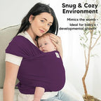 KeaBabies Baby Wrap Carrier, All in 1 Original Baby Carrier (Royal Purple) - Image 6