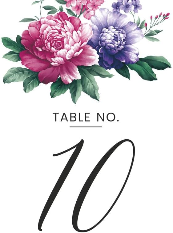 Flower Design Table Number Cards Double Sided Party Table Numbers for Reception Baby Shower Anniversary Birthday Bridal Party 4x6 100 Pcs by Unknown