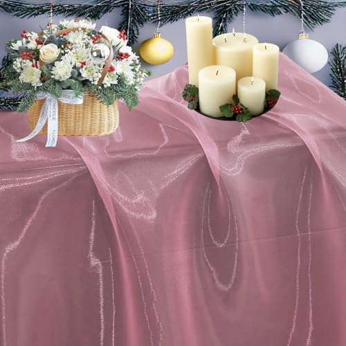 70 Yard Organza Fabric 44" Wide for Wedding Event Décor - Blush Pink by MDS