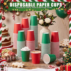 Mimorou 300 Pack 8 oz Christmas Disposable Paper Cups for Party Supplies - Image 2