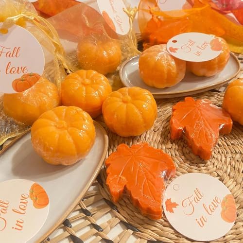 36 Sets Fall Bridal Shower Favors Maple Pumpkin Soaps Fall Wedding Decoration Thanksgiving favors Fall in Love Autumn Baby Shower Birthday Party Gift Sets Bulk Tag Cards for Guest Women (36) - Image 4