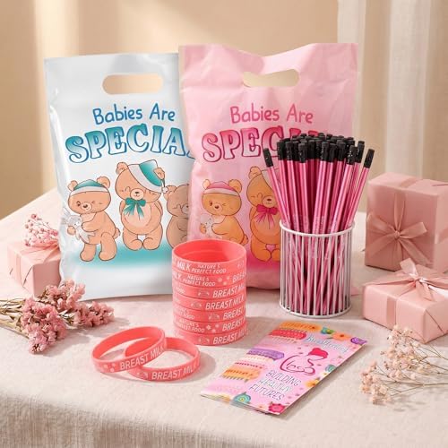 Resurhang 50 Set New Mom Gifts Bulk, Pink Baby Shower Breastfeeding Favors - Image 5