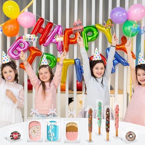 Leinuosen 150 Pcs Clear Boxes for Treat 3 Size Pretzel Rod Chocolate Macaron Cookies Candy Boxes for Wedding Favors Baby Shower Birthday Supplies - Image 6