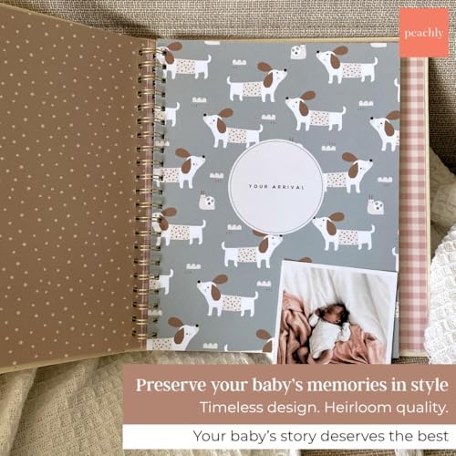 Peachly Unisex Baby Memory Book - First Year Baby Book Keepsake - Charlie - Image 2