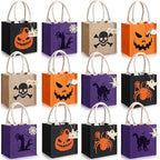 Sweetude 12 Pack Halloween Linen Burlap Bags with Tags,Spooky by Sweetude