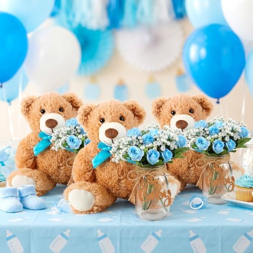 Sliner 4 Sets Blue Bear Baby Shower Centerpieces Gender Reveal Decorations - Image 4