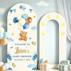 6FT Personalized Foam Arch Backdrop Board with Name Date, 6.6ft Custom Foam Board Backdrop for Parties Baby Shower Ceremony Welcome Entrance Decor for Pregnant Women Mom Wife by YZPPDHFCCustomGift