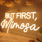 SYLHOME But First Mimosa Led Neon Light Sign Bar Party Backdrop Wall Decor - Image 3