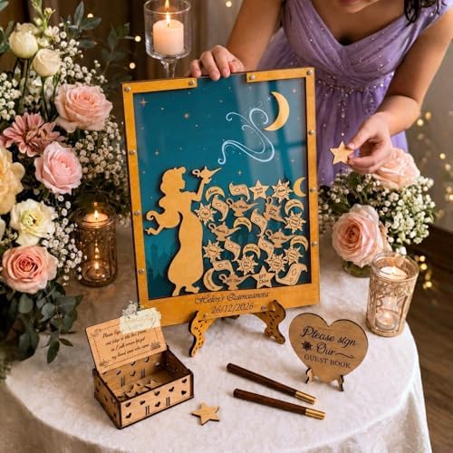Quinceanera Guest Book Alternative Teal Gold Drop Top Heart Mis Quince Anos - Image 3